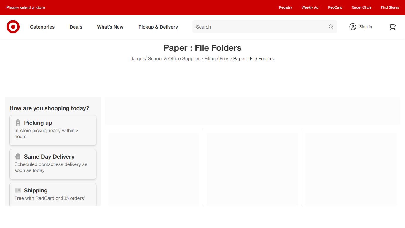 Paper : File Folders : Target